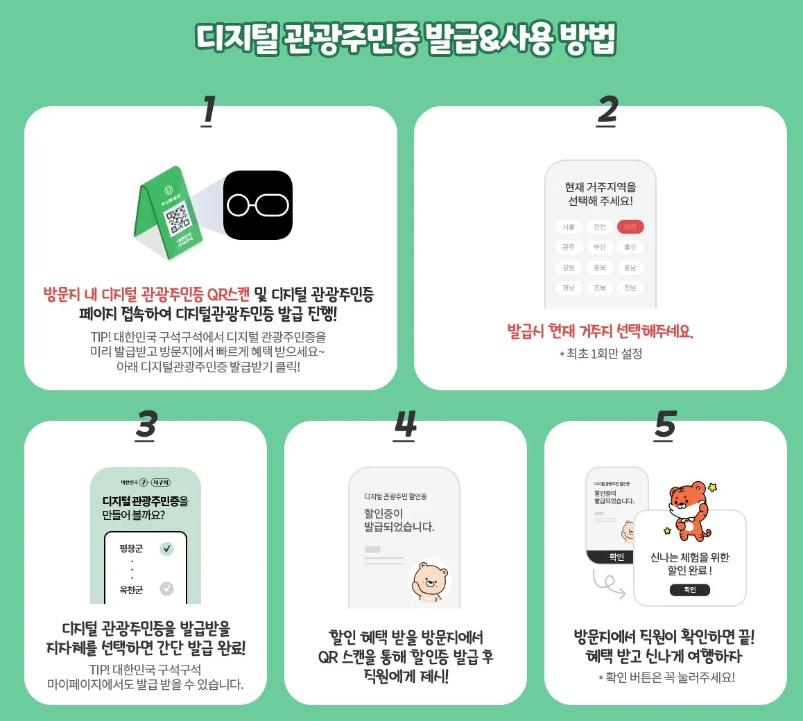 디지털 관광주민증 가입이미지